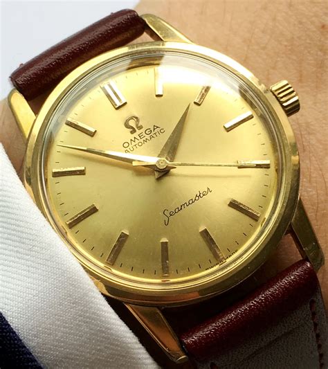 gold plated omega seamaster|gold Omega Seamaster watch vintage.